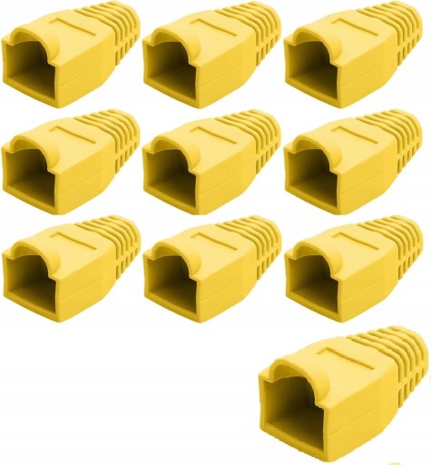 Osłonka gumowa do wtyku RJ45 10 sztuk żółta