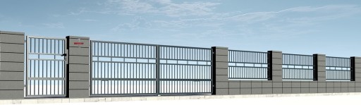 nowoczesna brama ogrodzenie metalowe panel Gobe
