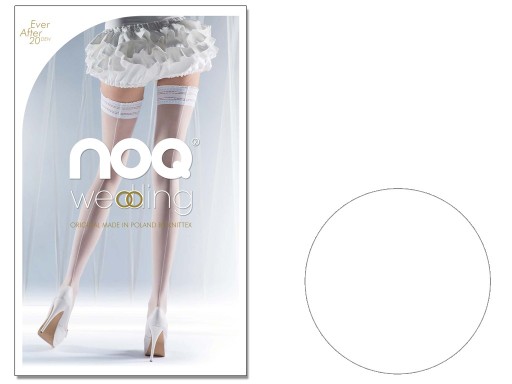 Pończochy ślubne samonośne Ever After 20 Bianco 3