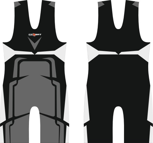 Kostium zapaśniczy COMBAT SPORT Armor dziecięcy - czarno szary 4XS