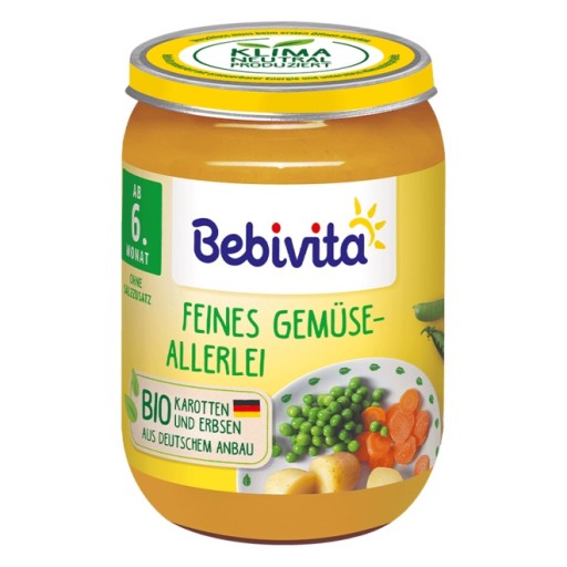 BEBIVITA ROZMAITOŚCI WARZYWNE MIX Z GROSZKIEM 6m