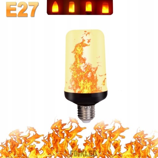 LED Flame Light Bulbs 4 Modes Party LED Flame