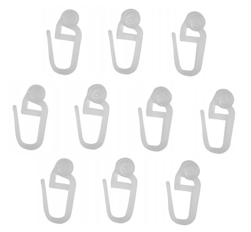 ŻABKI AGRAFKI PLASTIKOWE DO SZYNY SUFITOWEJ 100szt