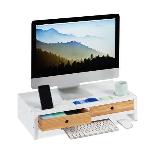 RELAXDAYS PODSTAWKA PÓŁKA POD MONITOR EKRAN NOWOCZESNA NA BIURKO BIUROWA