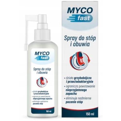 MYCOFAST SPRAY DO STÓP I OBUWIA ELIMINUJE NIEPRZ. ZAPACH 150 ML