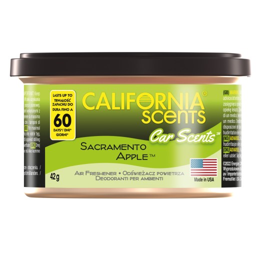 CALIFORNIA CAR SCENTS ZAPACH SACRAMENTO APPLE