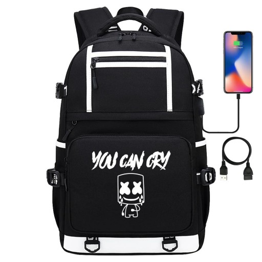 NOWE PLECAK SZKOLNY TORNISTER DJ MARSHMELLO USB WZORY A4 DUŻY