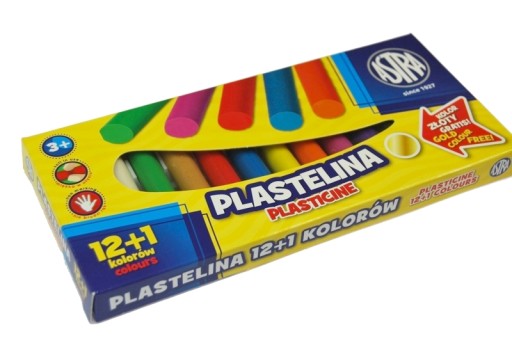 PLASTELINA SZKOLNA 12 + 1 KOLORÓW ASTRA