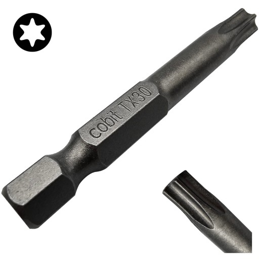 BIT KOŃCÓWKA DO WKRĘTAREK TX30 50mm GWIAZDKOWY TORX TORSION COBIT 1szt