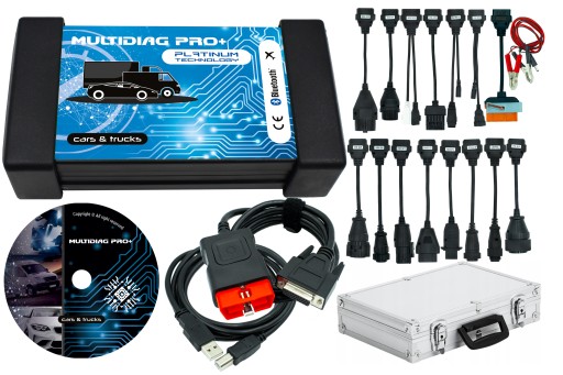 MULTIDIAG PRO+ PLATINUM 2024 PL PROFESJONALNY TESTER INTERFEJS + 16 KABLI