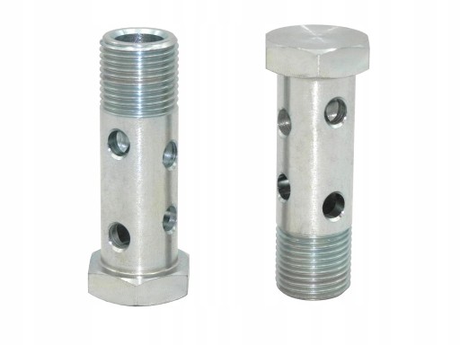 ŚRUBA HYDRAULICZNA PODWÓJNA Z OCZKIEM 10x1 OCZKOWA