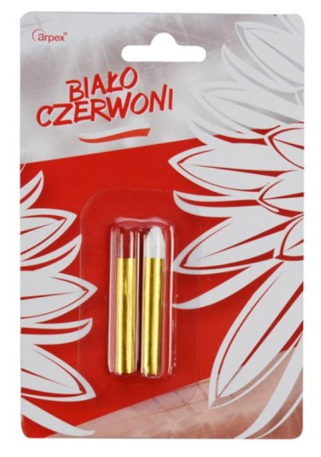 KREDKI DO TWARZY KIBICA FLAGA BIAŁO CZERWONA 2szt