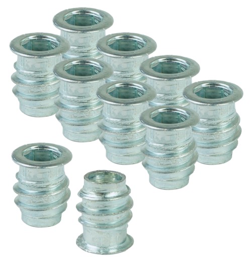 100x Mufa M4 x 10 mm wkręcana, wpustka meblowa do drewna, na klucz imbus 4