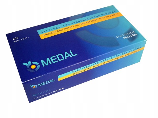 Torebki do sterylizacji 90x135 Medal 200szt.