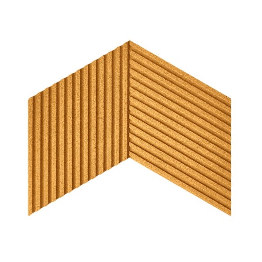 Designerski ŻÓŁTY panel korkowy 3D STRIPE