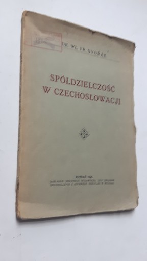 SPOLDZIELCZOSC W CZECHOSLOWACJI - Dvorak (1925)