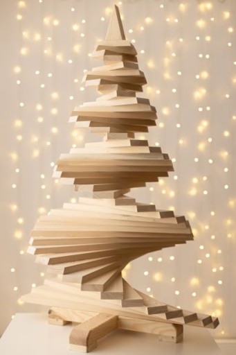 Choinka drewniana ECO, drzewko świąteczne 114 cm ozdoba świąteczna