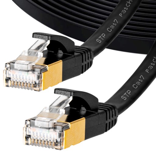 KABEL ETHERNET SIECIOWY LAN PATCHCORD SKRĘTKA INTERNET PŁASKI SFTP CAT7 20M