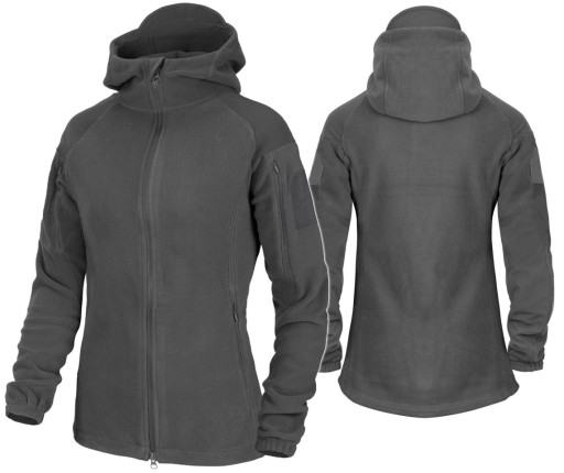 BLUZA DAMSKA POLAR ROZPINANY Z KAPTUREM CUMULUS HELIKON TERMICZNA SZARA