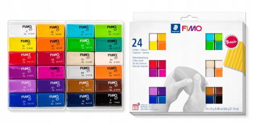FIMO SOFT modelina zestaw 24 x 25g Basic masa