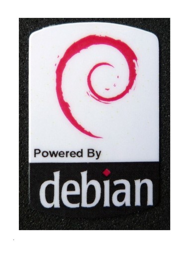 Naklejka Powered By debian 19 x 28 mm 310