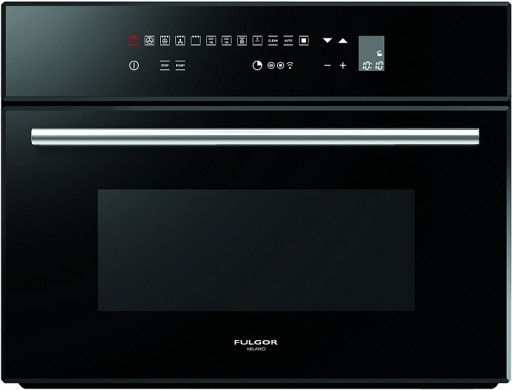 Piekarnik do zabudowy 45 cm parowy-kompakt ,czarne szkło, Fulgor LCSO 4511