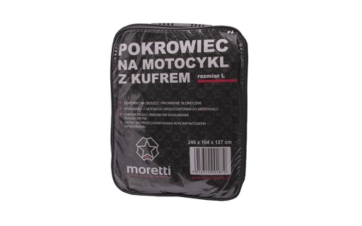 Pokrowiec na motocykl z kufrem rozmiar L Moretti