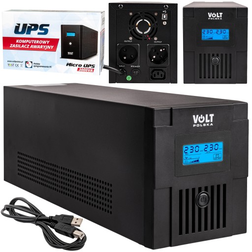 ZASILACZ AWARYJNY UPS 3000VA 1800W LCD + PROGRAM