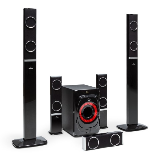 Kino domowe 5.1, 200 W RMS, BT/USB/SD/AUX, pilot