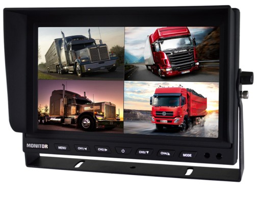 monitor samochodowy lcd 9cali z obsługą 4 kamer i funkcją dvr rejestratora