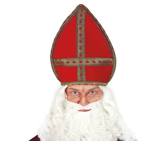 MITRA BISKUPA CZERWONA ŚWIĘTY MIKOŁAJ KSIĄDZ