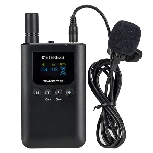 Nadajnik bezprzewodowy Retekess TT125 Tour Guide 2,4 GHz z mikrofonem