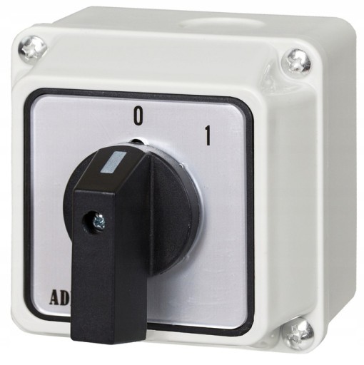 ŁĄCZNIK KRZYWKOWY 16A 0-1 1F W OBUDOWIE IP65