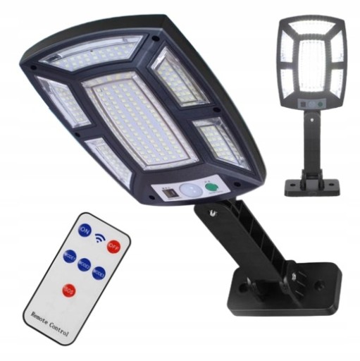 HALOGEN LAMPA LED SOLARNA Z CZUJNIKIEM OGRODOWA