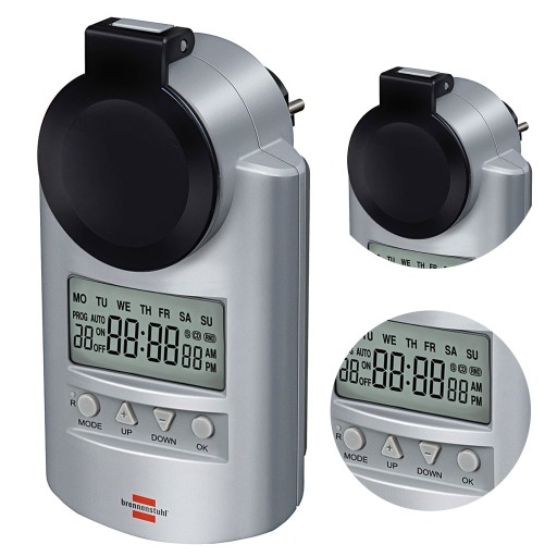 TIMER PROGRAMA CZASOWY IP44 LCD 3500W BRENNENSTUHL