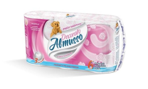 DECORATO ALMUSSO Papier toaletowy mix kolorów 6 rolek