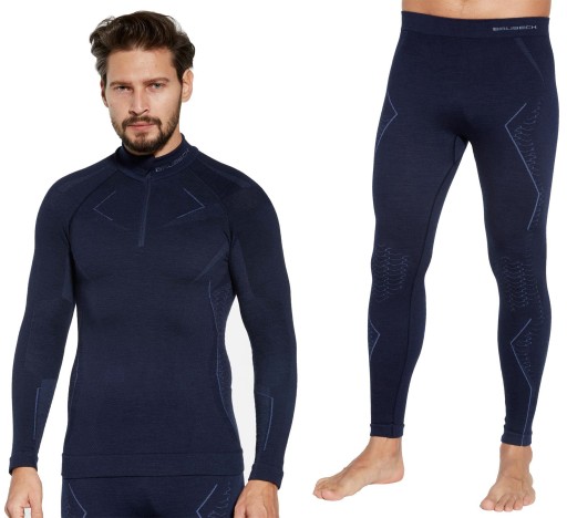 CIEPŁA BIELIZNA TERMOAKTYWNA MĘSKA BRUBECK EXTREME WOOL MERINO KOMPLET M
