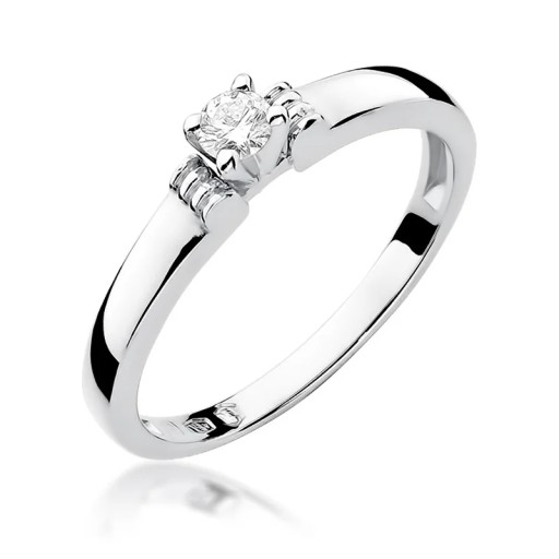 Pierścionek W-81 0,15ct brylanty białe złoto 585