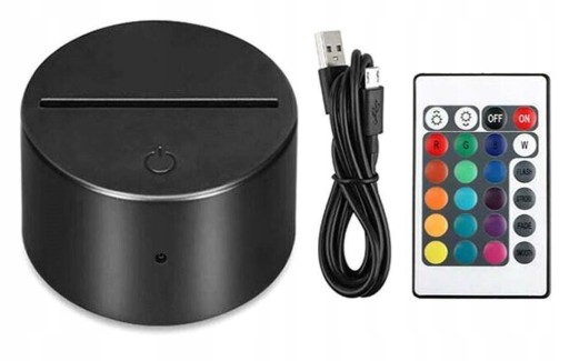 PODSTAWKA LED BAZA USB 3D STATUETKA KOLOROWA PILOT