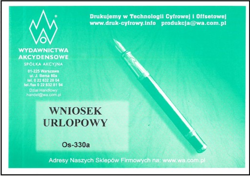 WNIOSEK O URLOP A6 (URLOPOWY)