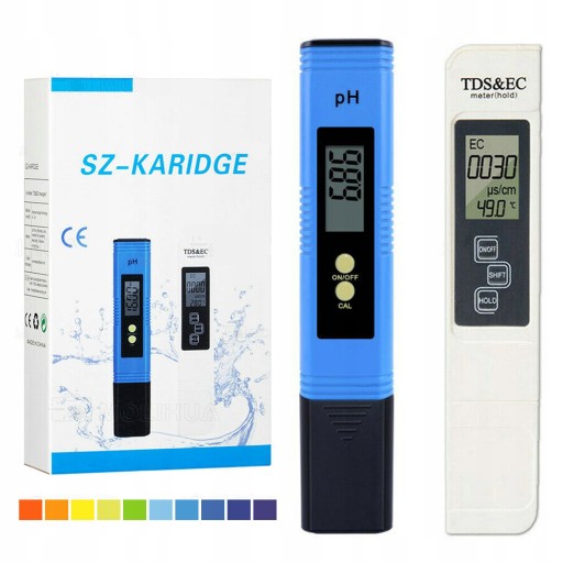 TESTER MIERNIK TWARDOŚCI WODY PH/TDS/EC 3W1 2 SZT