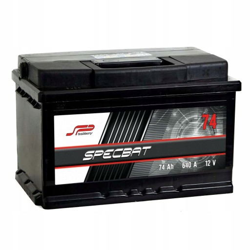 Akumulator SPECBAT 74Ah 640A EN PRAWY PLUS wysoki