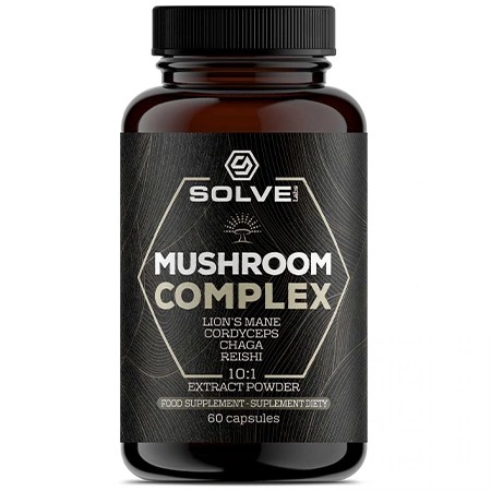 SOLVE LABS MUSHROOM COMPLEX 60 KAPSUŁEK Miks grzybów funkcjonalnych