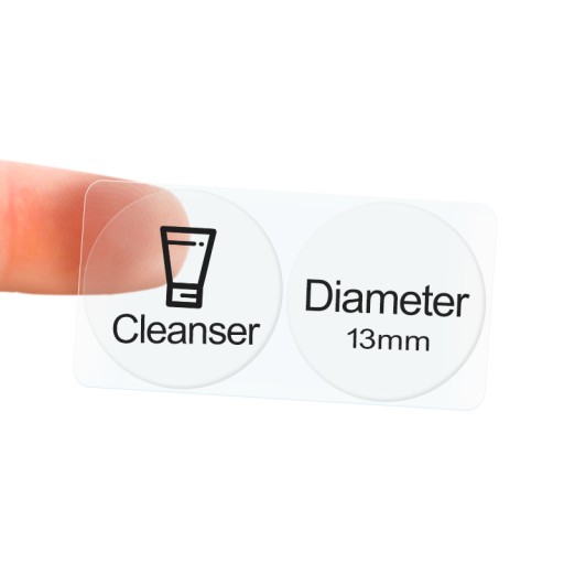 NIIMBOT Etykiety Naklejki 13mm OKRĄGŁE TRANSPARENT 220szt D110/D11/D101