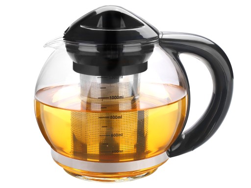 DZBANEK Z ZAPARZACZEM ŻAROODPORNY CZARNY 1300 ml QUELLESSIMO COSY & PRETTY