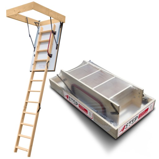 PASYWNE Schody Strychowe Wyłaz Strych EXTRA 46mm 112x60 60x112 0,86 W/m2K