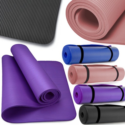 MATA do Jogi NBR aerobiku ćwiczeń Joga GRUBA MOCNA DUŻA KARIMATA FITNESS 10