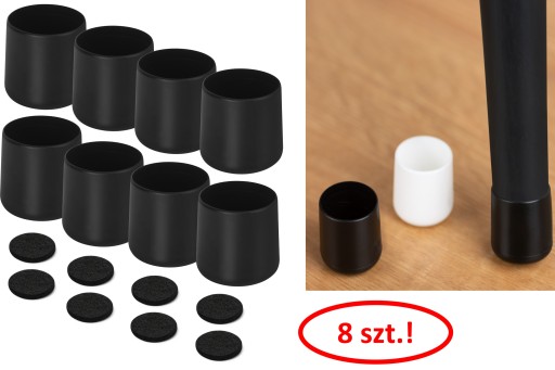 Nakładka nogi krzesła na rurę 16mm z FILCEM 8szt