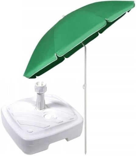 DUŻY PLAŻOWY PARASOL OGRODOWY 180 cm + PODSTAWA