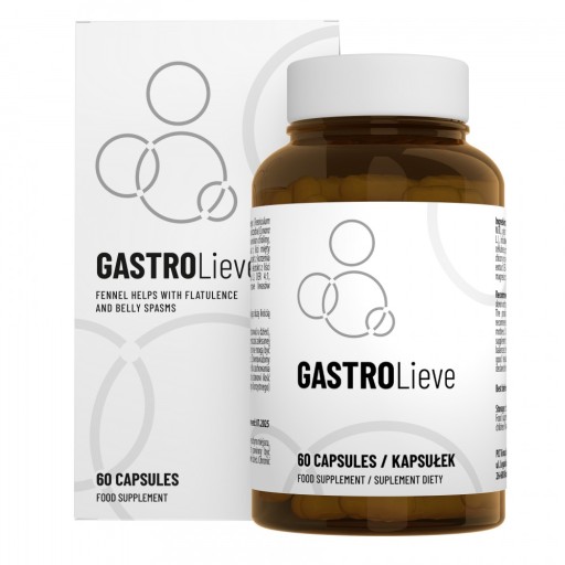 Gastrolieve na wzdęcia, gazy 60 kapsułek